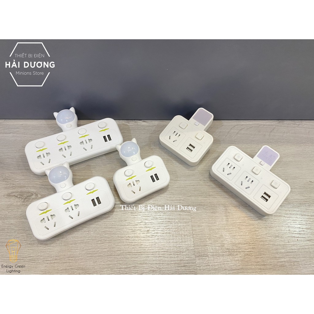 Ổ Cắm Điện Thông Minh Có Đèn Chuyển Đổi Đa Chức Năng OD-326 OD-328 - Có Đầu Cắm USB Chuẩn Sạc An Toàn Chống Giật - Video