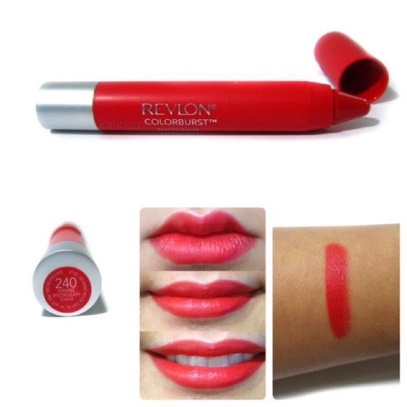 Son Sáp Revlon Colorburst Matte Lip Balm Striking tone 240.Màu đỏ cam