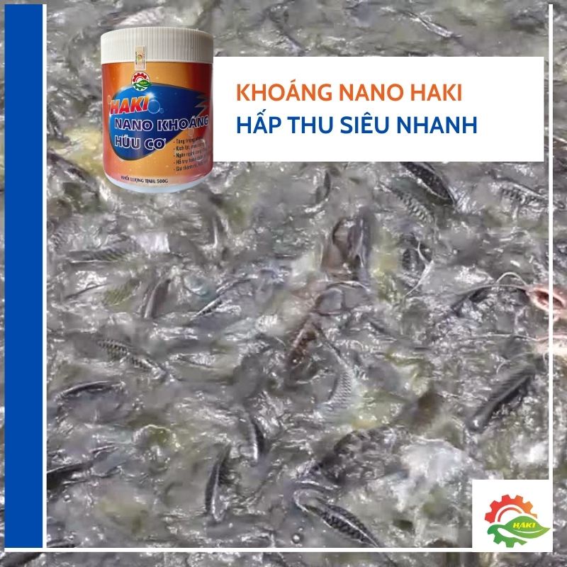 Khoáng hữu cơ nano Haki bổ sung khoáng vi lượng cho tôm cá - Hộp 500 gram