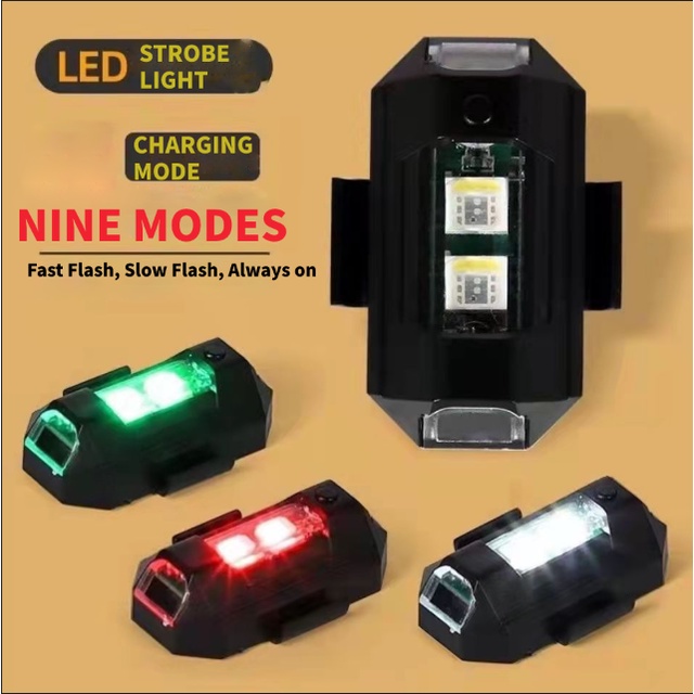 Đèn Pha LED Cảnh Báo Gắn Đuôi Xe Máy/Xe Đạp