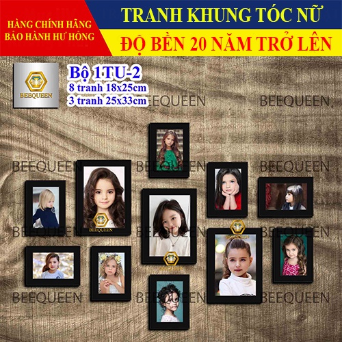 Album 20 Bộ Khung Tranh Tóc Nữ Trang Trí Salon Tóc - Tiệm Tóc Nam Nữ Siêu Bền Đẹp