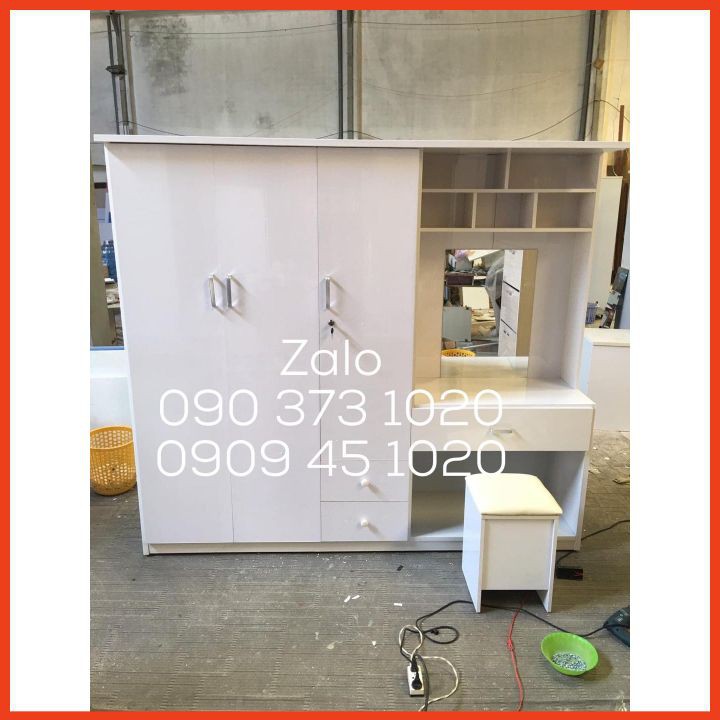 Tủ Nhựa Đài Loan 3 Cánh Cộng Với Bàn Trang Điểm ♥️ Freeship TPHCM ♥️ Ngang 1m6, Cao 1m8, Sâu 48cm
