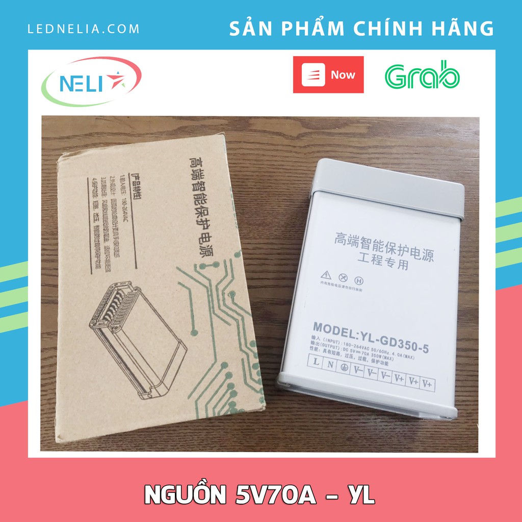 Nguồn LED 5V70A ngoài trời hãng YL
