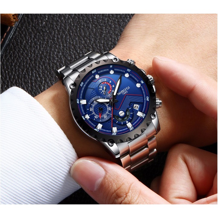 Đồng hồ nam dây thép đặc 6 kim cao cấp Nibosi 2322 (fullbox, bảo hành 12 tháng) | BigBuy360 - bigbuy360.vn