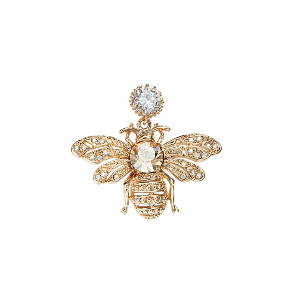 Đôi khuyên tai tạo hình ong mật đính đá nhân tạo đẹp mắt cho nữ