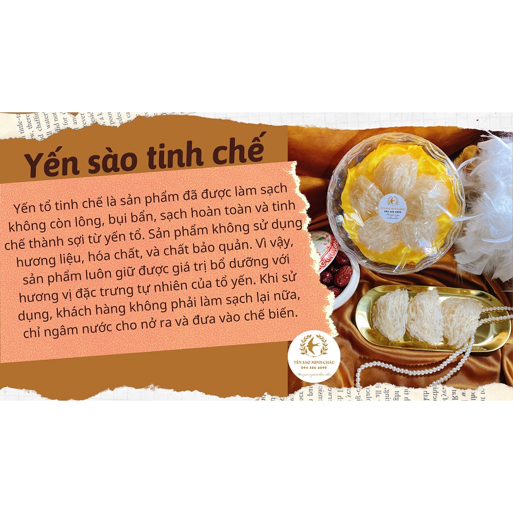 Yến sào tinh chế sợi dài loại 1 thố chưng + nguyên liệu chưng cung đình - ảnh sản phẩm 2