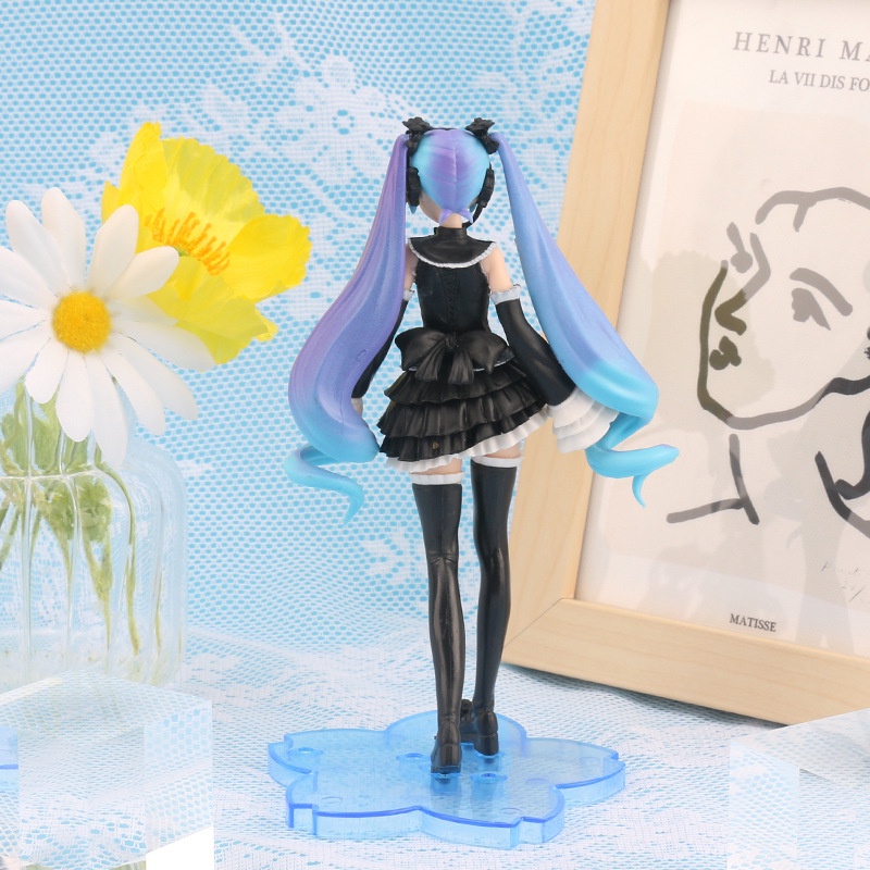 Mô hình ca sĩ ảo Hatsune Miku bằng PVC hai mặt dành cho trang trí bánh kem