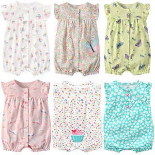 Jumpsuit cotton sát nách mùa hè cho bé gái