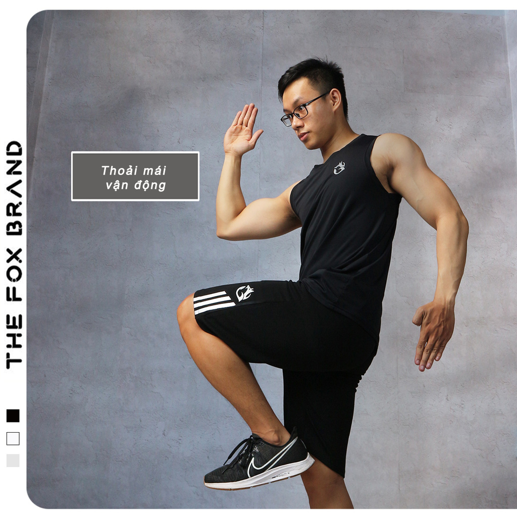 Bộ đồ sát nách thể thao bộ ba lỗ tanktop nam the fox