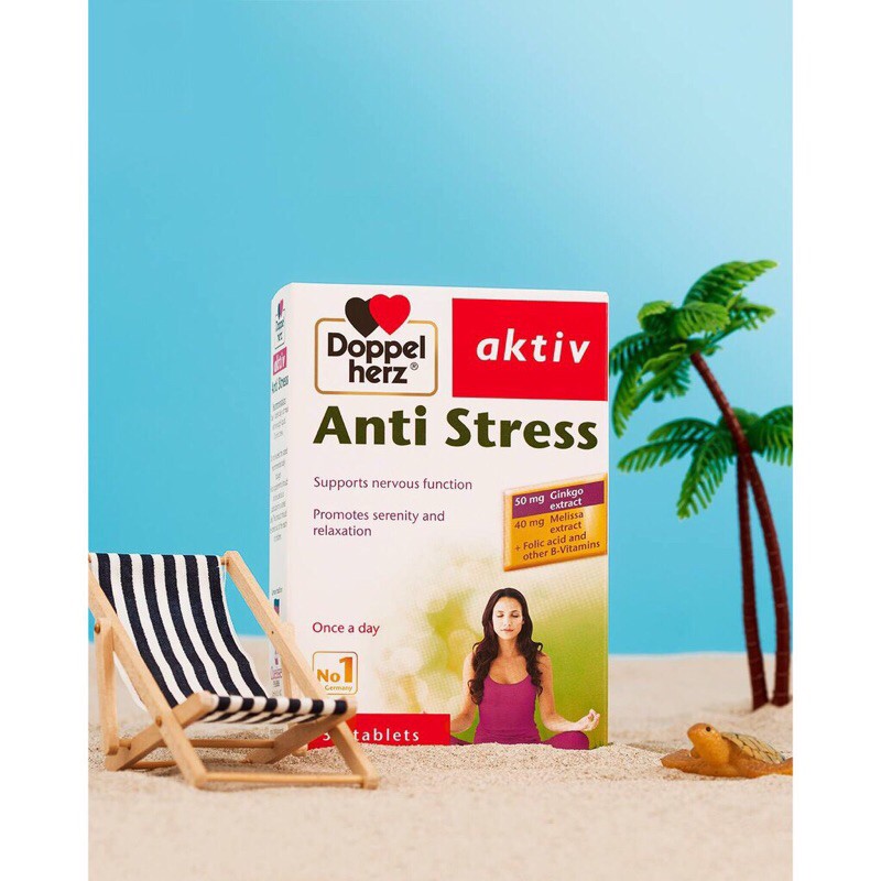 Bộ đôi giảm căng thẳng chống lão hóa Doppelherz Aktiv Belle Anti-Aging và Anti Stress