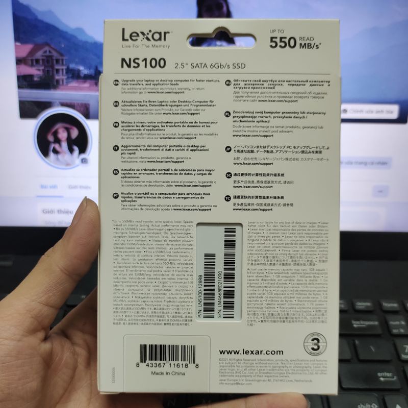 Ổ Cứng SSD 128GB 256GB 512GB Lexar NS100 2.5 Inch SATA III LNS100-128RB LNS100-256RB LNS100-512RB - BH 3 Năm