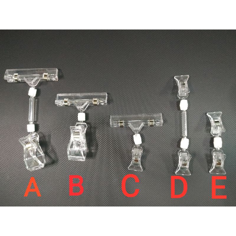 Set 5-10 kẹp mica 2 đầu , kẹp bảng giá.