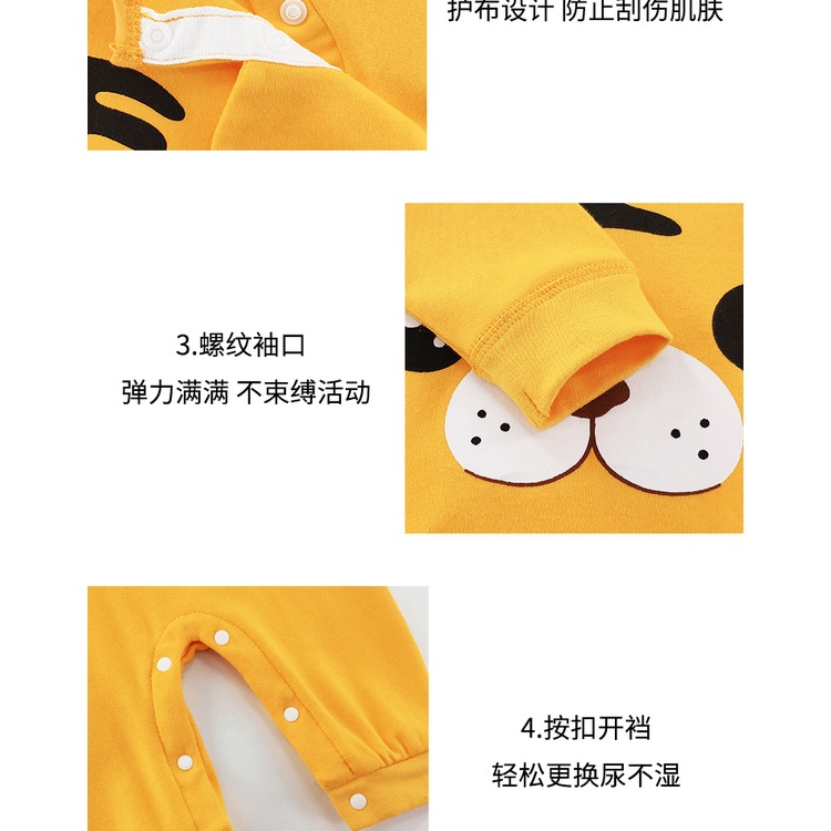 Áo Liền Quần Dài Tay Hai Mặt Bằng Cotton Trơn Phong Cách Hàn Quốc Cho Bé Sơ Sinh 1 Tuổi