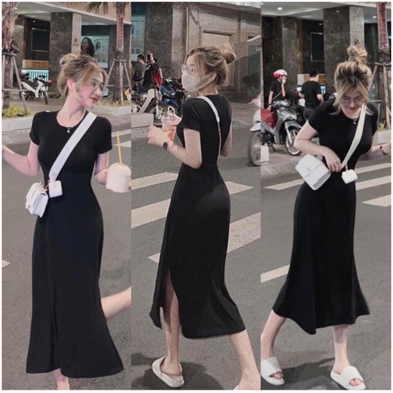 Váy Maxi Len Tăm Xẻ Bên Dáng Dài Clara Siêu Xinh
