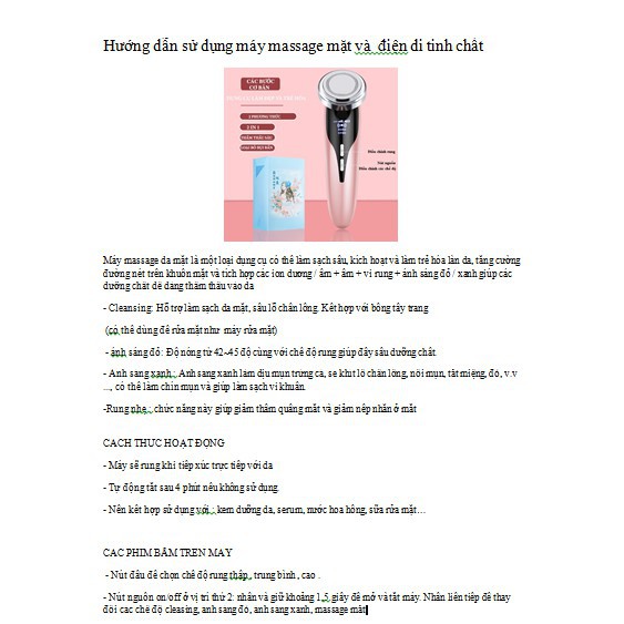 Máy đẩy tinh chất ánh sáng sinh học, chăm sóc da mặt với công nghệ mới đa chức năng，thúc đẩy sự hấp thụ tinh chất | BigBuy360 - bigbuy360.vn