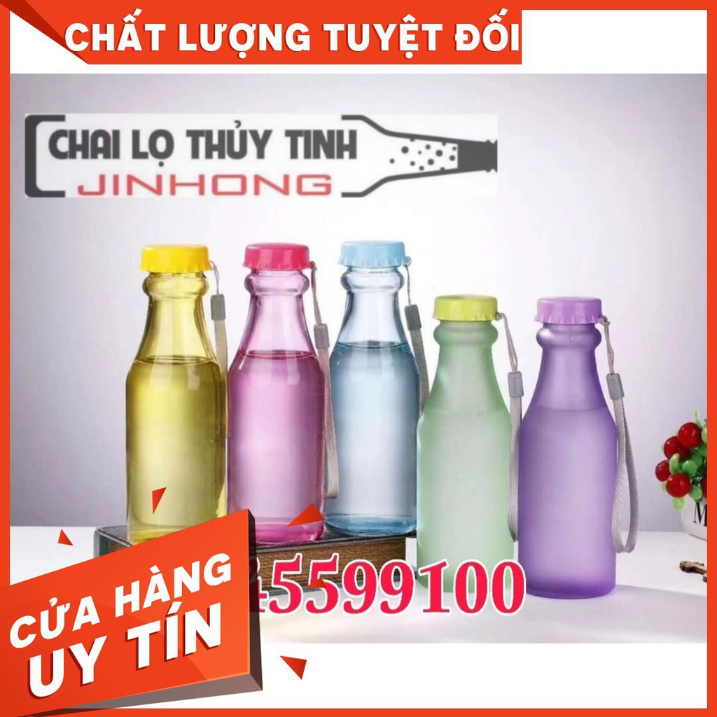 CHAI THUỶ TINH MÀU 350ML DÂY MS05