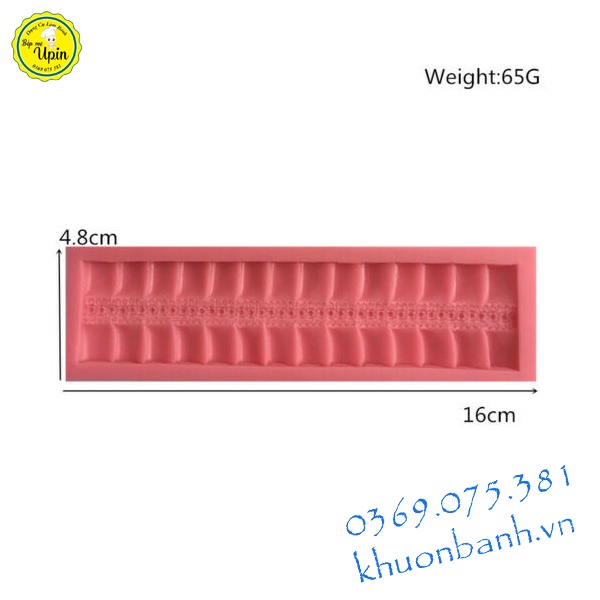 Khuôn silicon ốp viền miệng hũ vàng / ốp viền xếp li