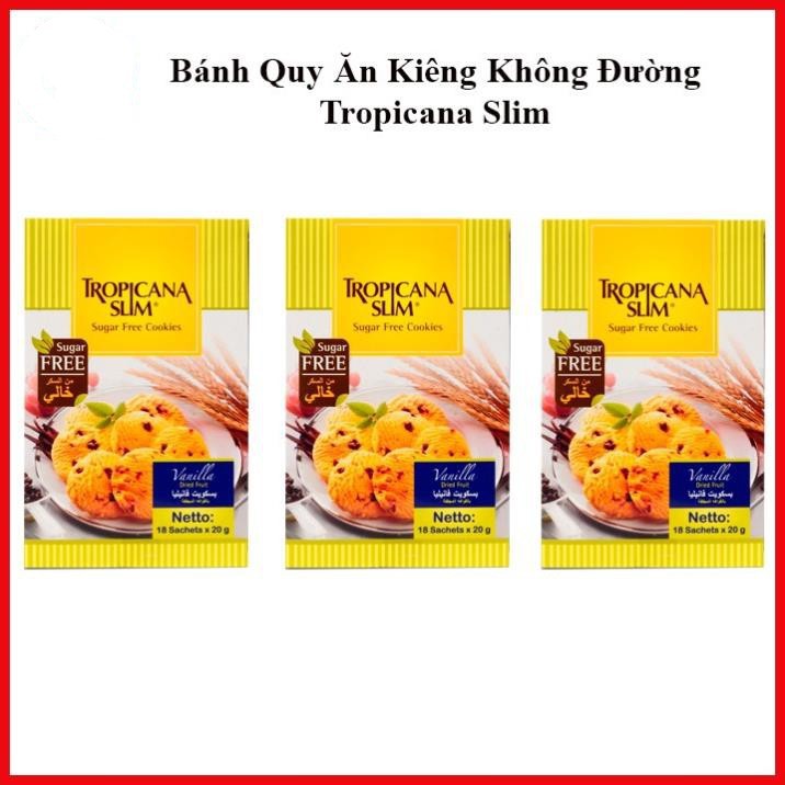 Set 3 Hộp Bánh Quy Ăn Kiêng Thương Hiệu Tropicana Slim, Tốt Cho Người Ăn Kiêng, Tiểu Đường