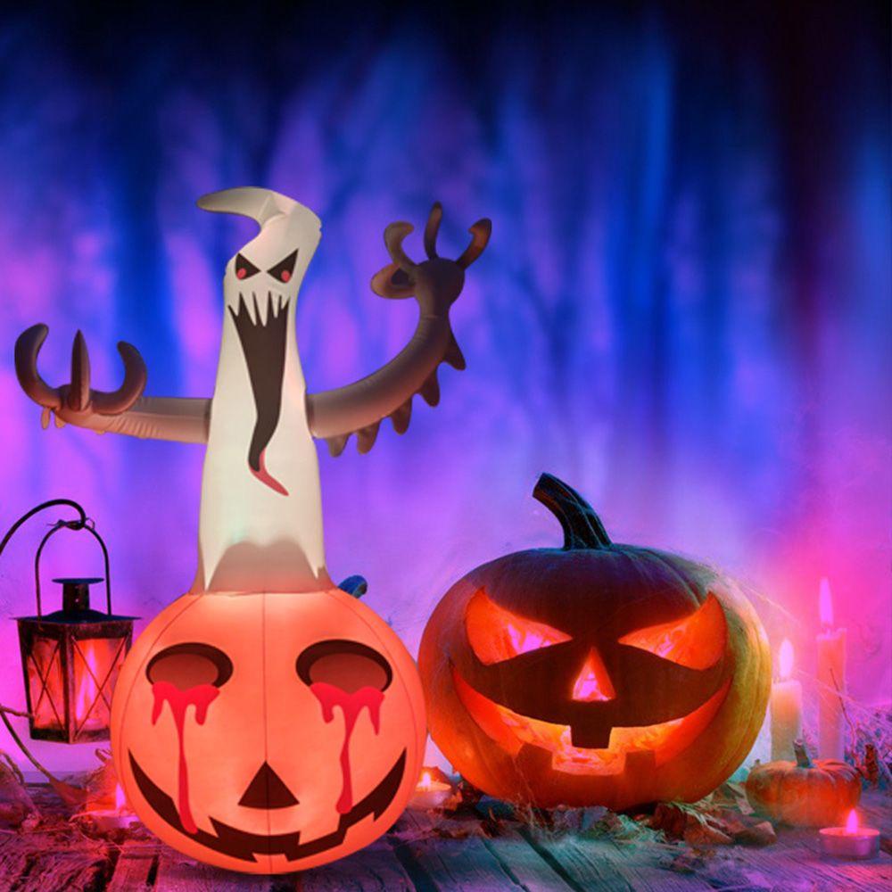 LLOYD Bong Bóng Bơm Hơi Dài 1.2M Hình Bí Ngô Ma Bí Ngô Trang Trí Halloween