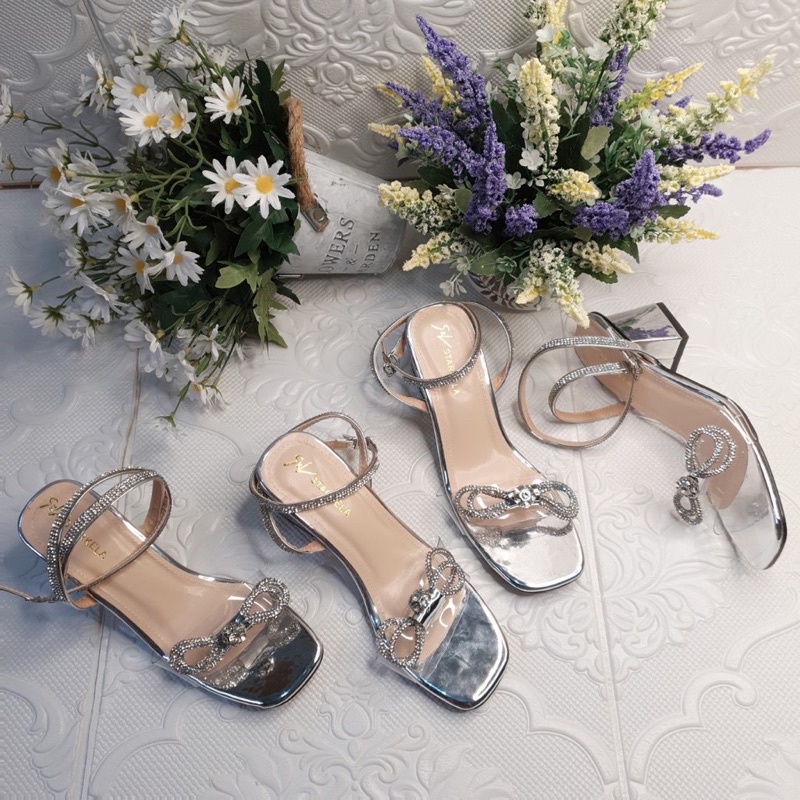 Sandal nữ gót trụ 5 phân mã LC04