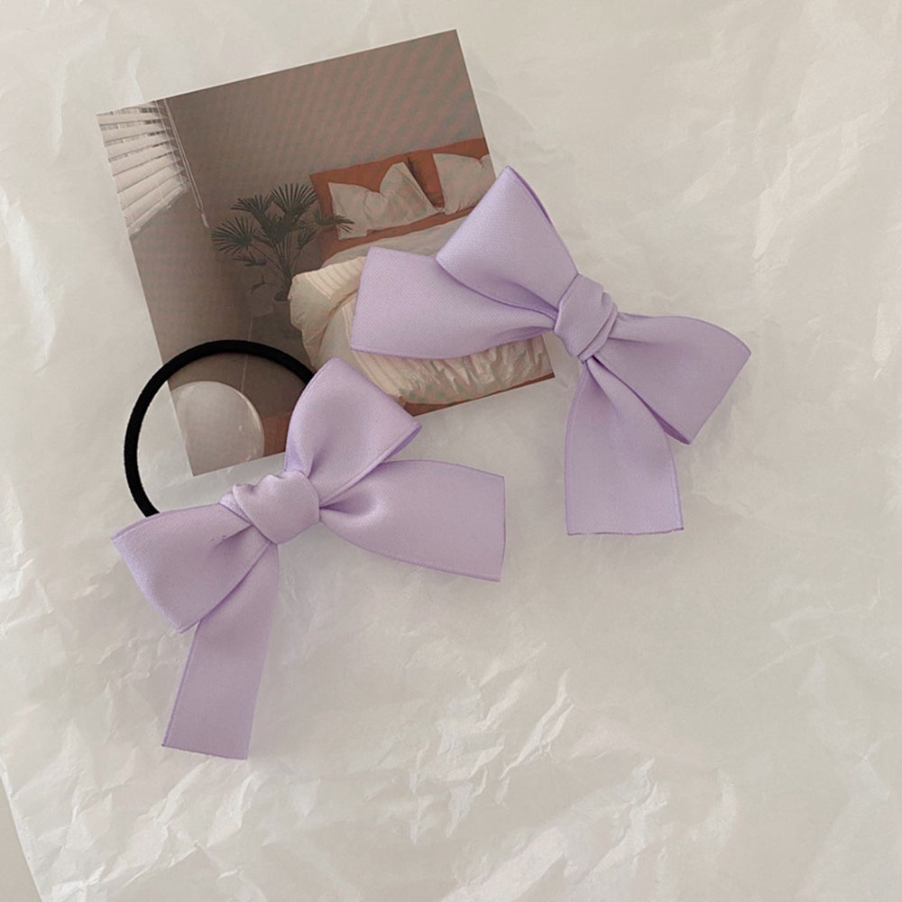 Dây Cột Tóc Cao Su Co Giãn Thắt Nơ Mini Dễ Thương Cho Nữ