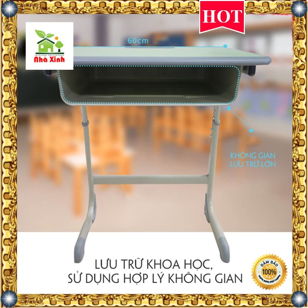 Bàn ghế Chống Gù Cao cấp Quà tặng cho bé yêu KT : 76 x 60 x 40 cm  có thể điều chỉnh ( Màu Xanh lam ) | BigBuy360 - bigbuy360.vn
