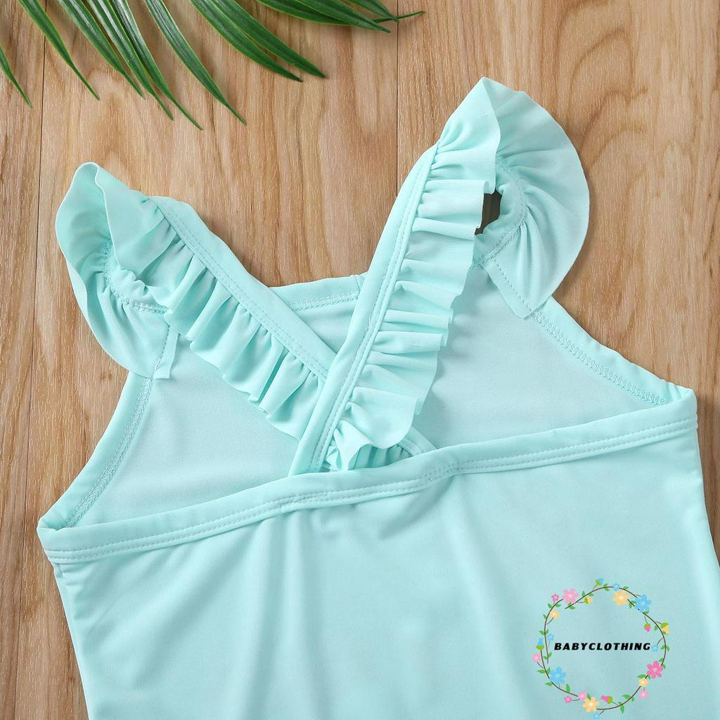 Đồ Bơi Một Mảnh In Hình Chim Hồng Hạc Dễ Thương Cho Bé Gái