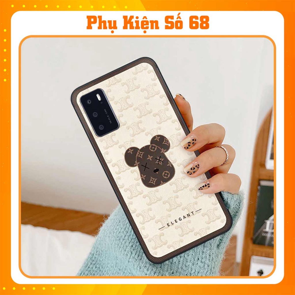 Ốp lưng điện thoại Oppo A16 elegant, gấu be@rbrick cao cấp, vỏ ốp rẻ đẹp