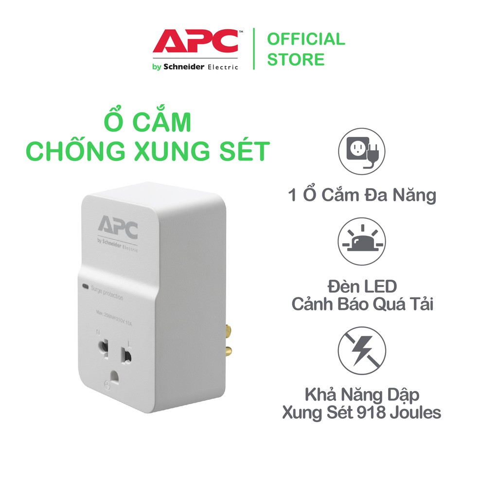 [FREESHIP] Ổ cắm chống xung sét APC by Schneider Electric PM1W-VN