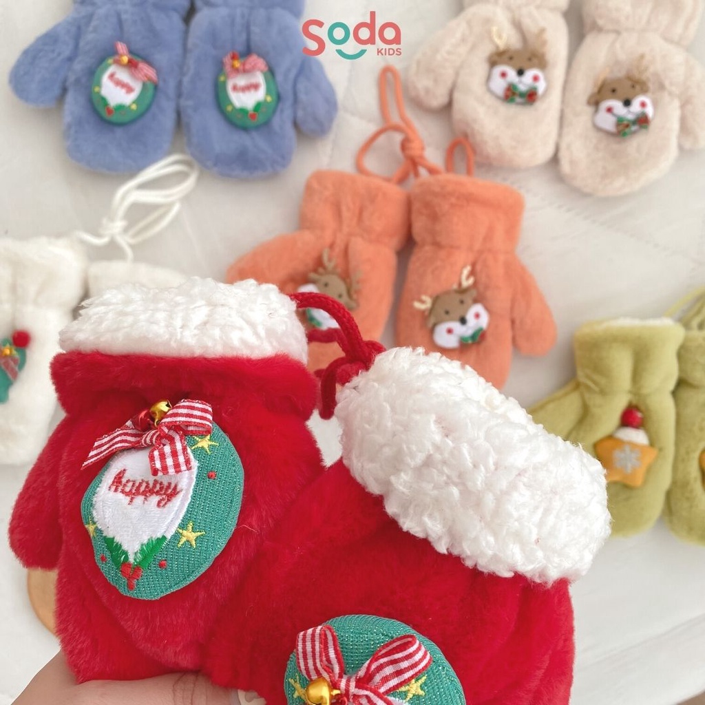 Găng tay lót lông siêu ấm cho bé trai và bé gái (Ảnh thật)