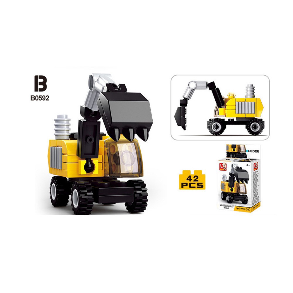 Bộ Đồ Chơi Lắp Ráp Mô Hình Xe Công Trình Rèn Luyện Óc Sáng Tạo Cho Bé