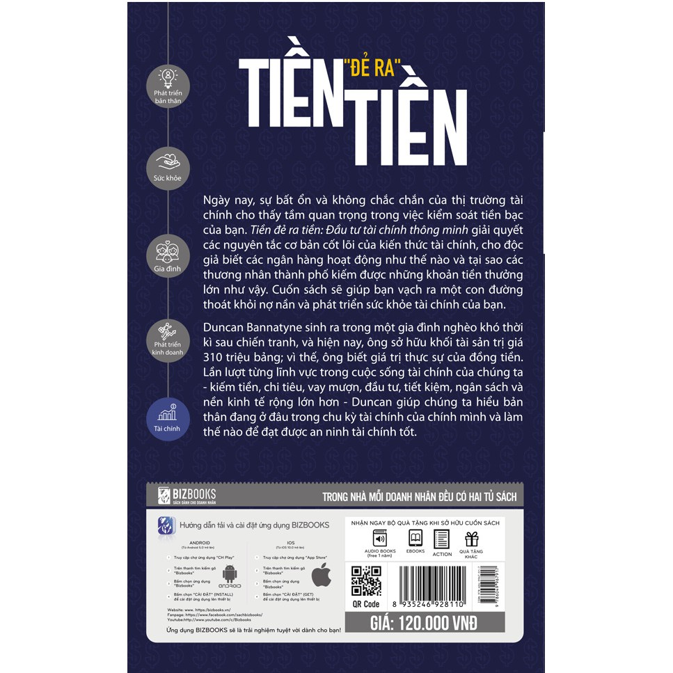 Sách - Tiền đẻ ra tiền: Đầu tư tài chính thông minh - BIZ-KT-120k-8935246928110