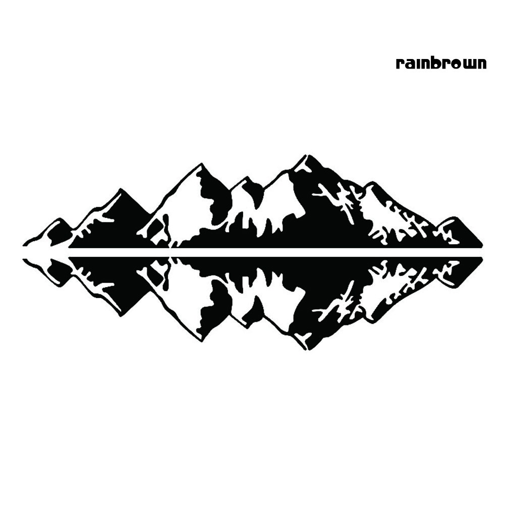 Set đề can PVC dán hai bên cửa xe hơi xe tải trang trí tạo kiểu hình ngọn núi