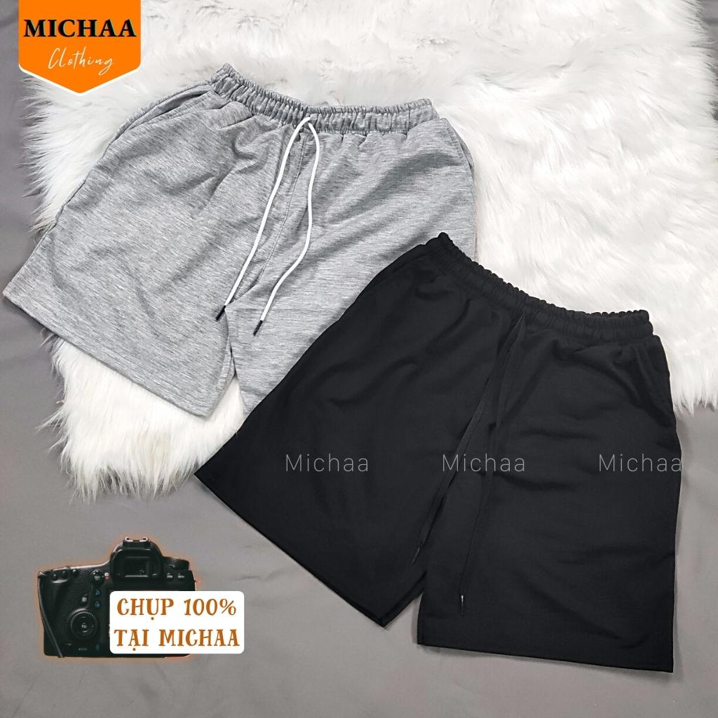 Quần Short NỈ DA CÁ Unisex  Quần Đùi Chất Nỉ Da Cá Nam Nữ Đều Mặc Được Basic - MICHAA