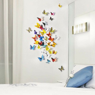 Decal Dán Tường Đàn Bướm 3D
