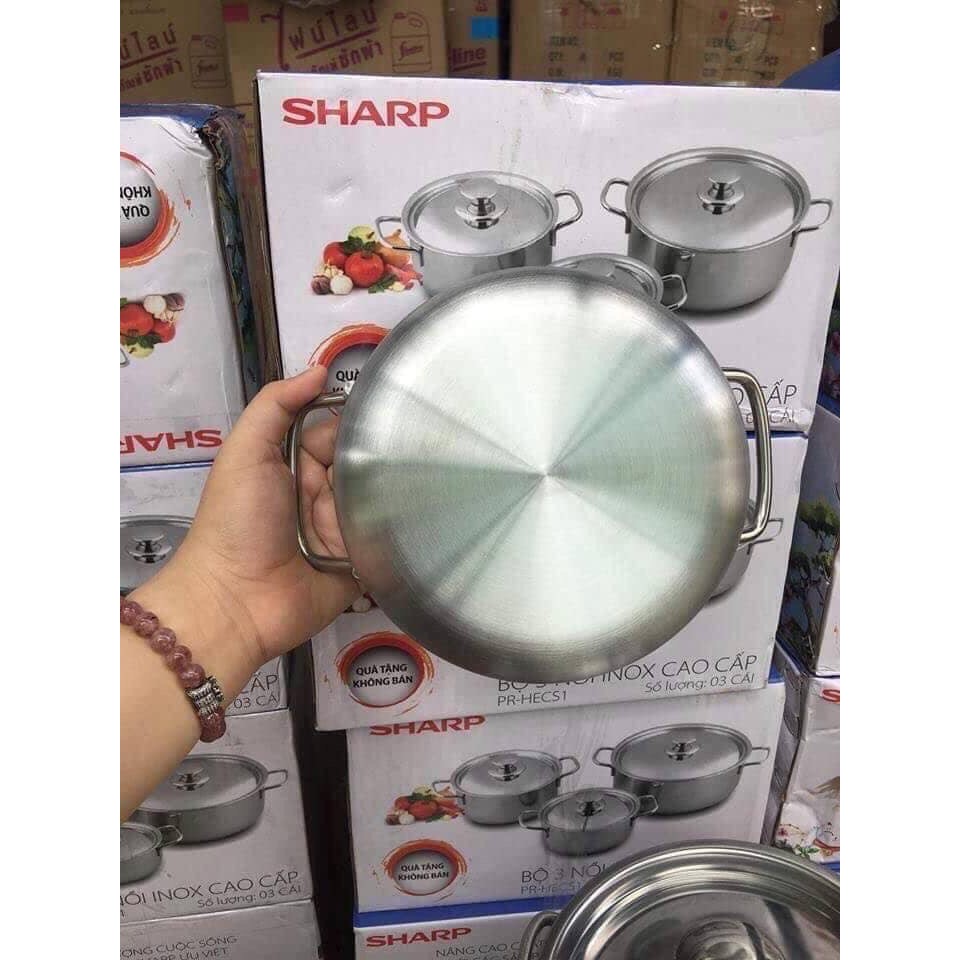 BỘ 3 NỒI INOX SHARP CAO CẤP