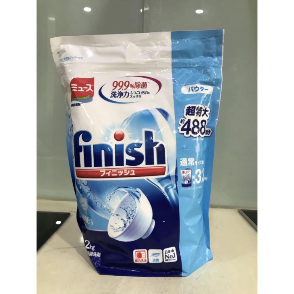 Bột rửa bát Finish Nhật bản 2.2kg dành cho máy rửa bát, bột finish nhật bản Japan chính hãng cho bát chén ly