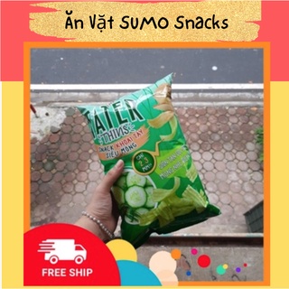 Bim Bim Snack Oishi Khoai Tây Siêu Mỏng Vị Dưa Leo Oishi gói 75/80g-Ăn Vặt Sumo Snack