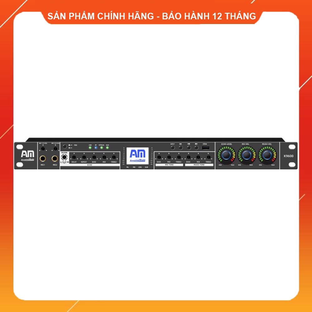 Vang cơ VinaKTV AM K9600 tích hợp Reverb - Chính hãng - Bảo hành 12 Tháng