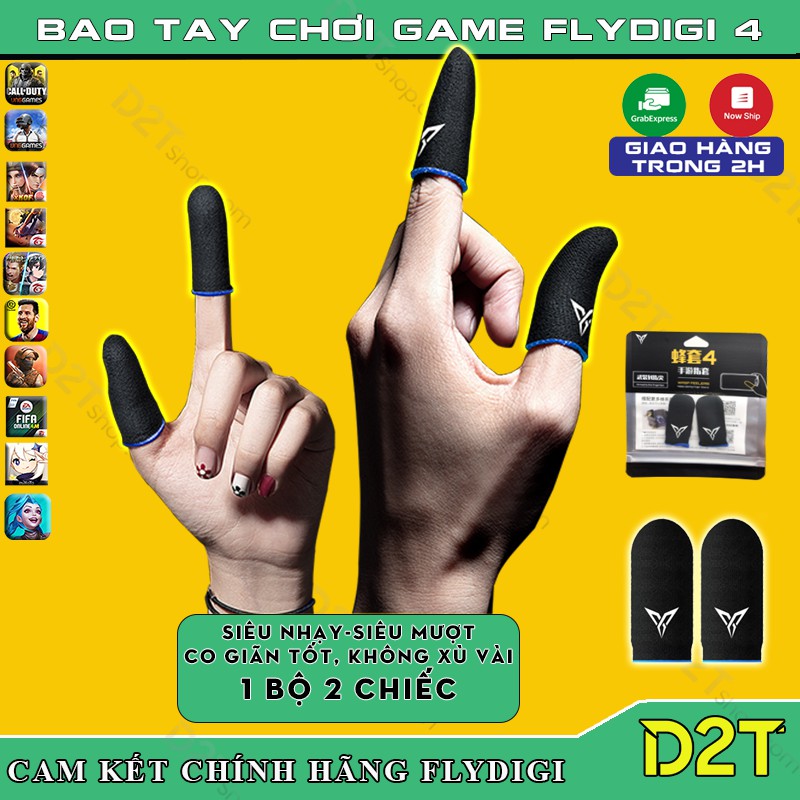 [THẾ HỆ 4 ] Flydigi Wasp Feelers 4 | Găng tay chơi game PUBG, Liên quân, chống mồ hôi tốt hơn, nhạy hơn, in nhiệt 3M mới