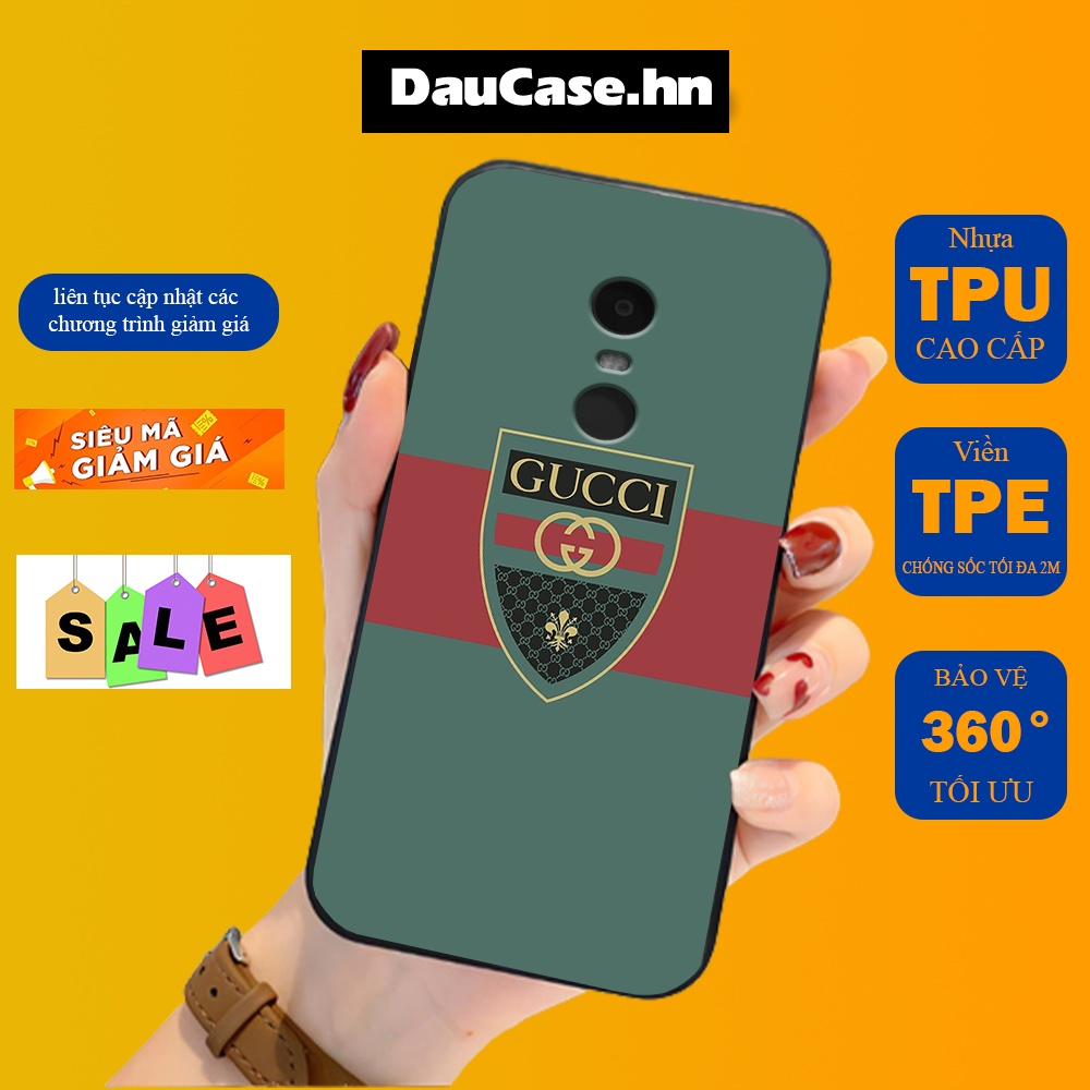 Ốp xiaomi redmi 5, note 5, note 4, mi note 4x , GUCCII, ốp lưng dẻo bền đẹp, nhựa tpu cao cấp,viền tpe chống sốc tối đa,