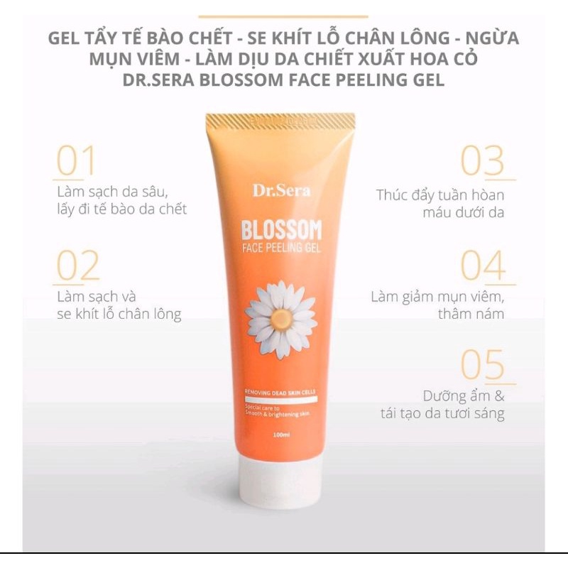 Tẩy tế bào chết chiết xuất hoa cỏ Dr.Sera Blossom Face Peeling Gel 100ml