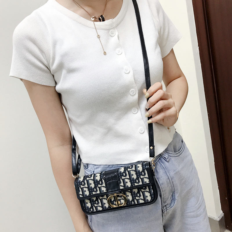 Ốp điện thoại dạng túi đeo chéo thêu hoa thời trang nữ tính thích hợp cho iPhone