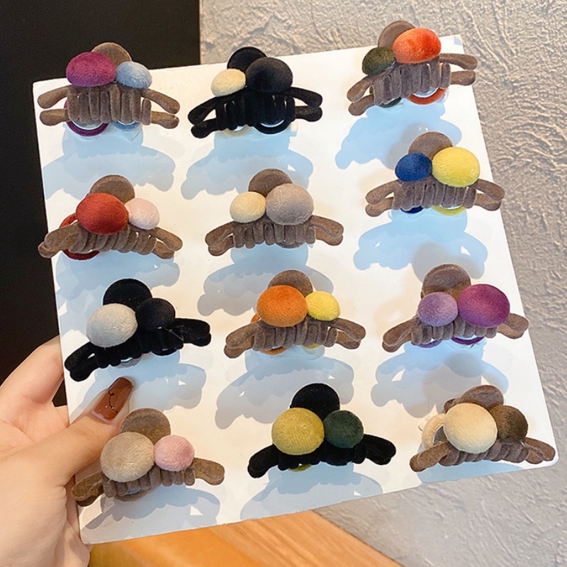 Kẹp tóc lông cừu hình cá mập dễ thương phong cách Hàn quốc