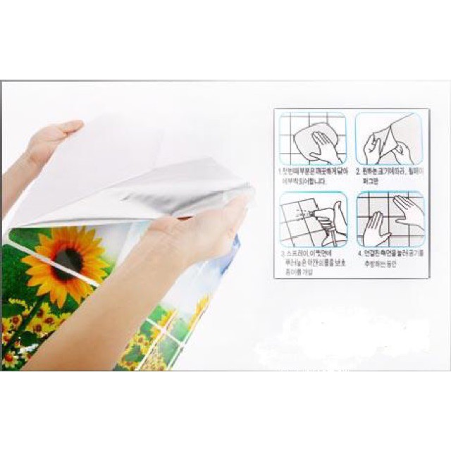 Giấy tranh dán tường nhà bếp chống dầu mỡ chịu nhiệt [SIZE TO]