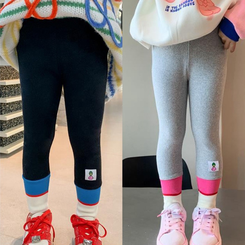 Quần Legging Lưng Cao Co Giãn Phong Cách Hàn Quốc Cho Bé Gái