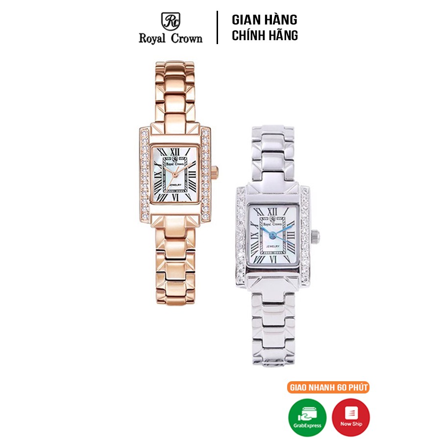 Đồng Hồ Nữ Chính Hãng Royal Crown 6306 dây thép