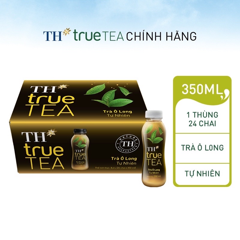Thùng 24 chai TH true TEA Trà Ô Long tự nhiên chai 350ml