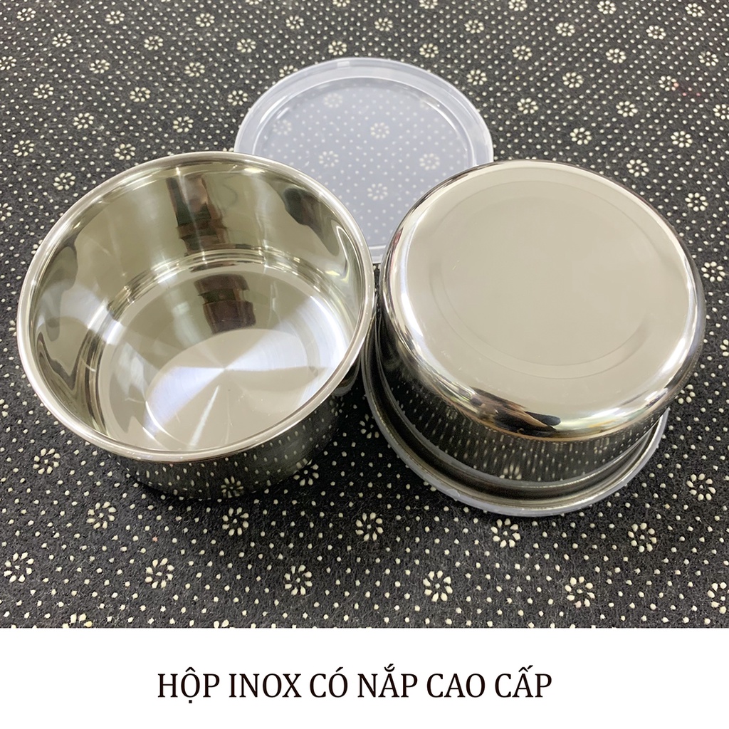 [ XẢ HÀNG ] Bát inox chén inox có nắp đậy cách nhiệt chống nóng siêu bền đẹp HC001