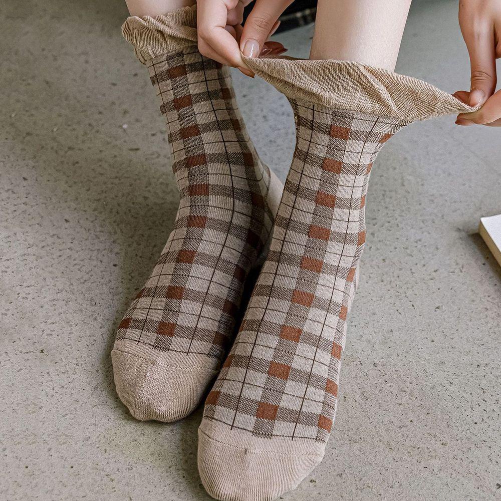 IVORY Vớ Cotton Co Giãn Thêu Họa Tiết Hoa Dễ Thương Phong Cách Harajuku Cho Nữ